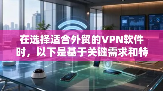 在选择适合外贸的VPN软件时，以下是基于关键需求和特点的推荐